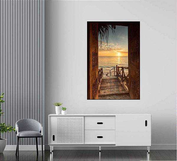 QUADRO DECORATIVO PAISAGEM 50X70CM SEM VIDRO