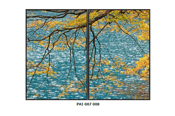 KIT 2 QUADROS DECORATIVO NATUREZA 50X70CM SEM VIDRO