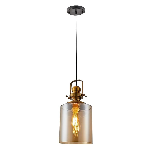 PENDENTE NORDECOR 2581 TION VAS E27 OURO FOSCO E AMBAR