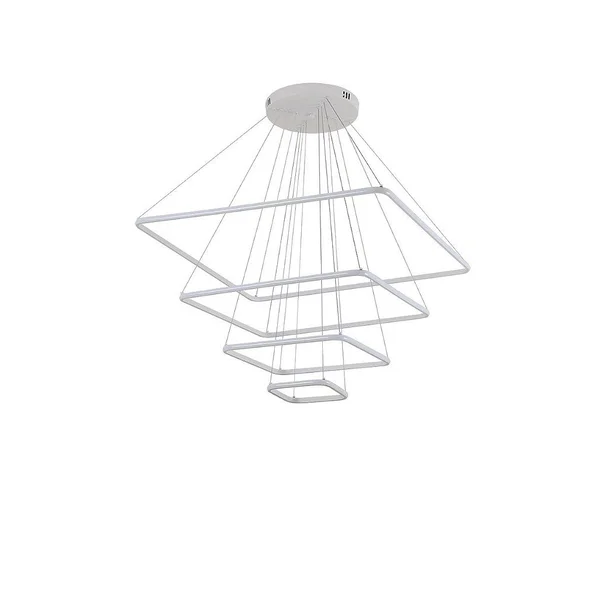 PENDENTE NORDECOR 2169-1 LED INVERSE QDR. 4 AROS 120W C/5M 3000K