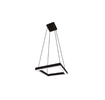 PENDENTE ENERLUX 15014 SQUARE PRETO 34W 3000K