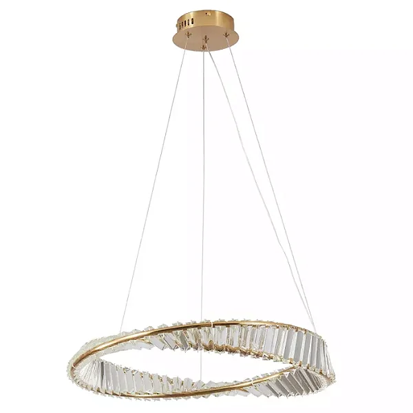PENDENTE SKYLIGHT SKY-4016 DOMINO Ø60CM 3M D/ CABO DOURADO 3000K 2880LM