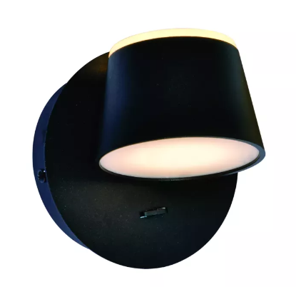 ARANDELA SINDORA DCB03258 DE PAREDE LED 3000K 14W BIVOLT 12X12CM METAL E ACRÍLICO PRETO