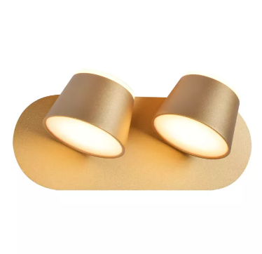ARANDELA SINDORA DCB03080 DE PAREDE LED 3000K 28W BIVOLT 12X26CM METAL E ACRÍLICO DOURADO