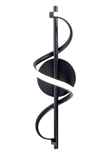 ARANDELA SINDORA DCB03105 DE PAREDE LED 3000K 13W BIVOLT 40X12X12CM METAL E SILICONE PRETO