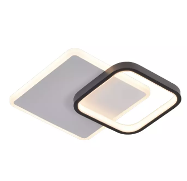ARANDELA SINDORA DCB03056 DE PAREDE LED 3000K 25W BIVOLT 24X24X5CM METAL E SILICONE BRANCO E PRETO