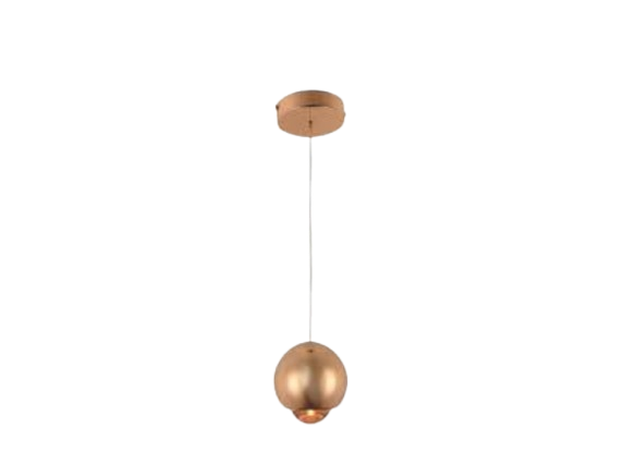 PENDENTE SINDORA DCD02147 LED 3000K 7W BIVOLT Ø10CM METAL E VIDRO DOURADO