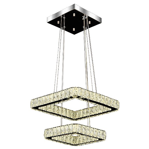 LUSTRE NITROLUX TP-004 CRISTAL VIDRO E METAL 400X400/280X280