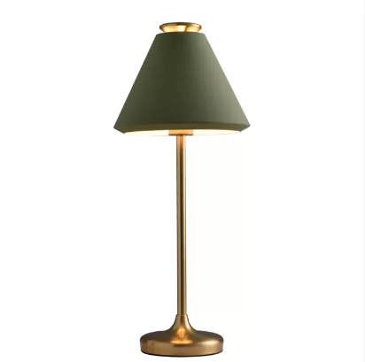 ABAJUR BELLA MV003GR PICCOLO VERDE E DOURADO 23X58CM 1X40W E27