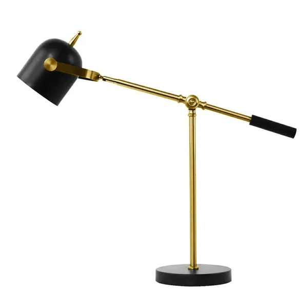 ABAJUR BELLA HR006BG JUJU PRETO E DOURADO 5X18X43CM 1X40W BOLINHA