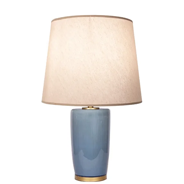 ABAJUR BELLA HR004 CERAMIKE AZUL E DOURADO 21X32 1X40W BULBO CUPULA AL002W