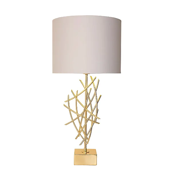 ABAJUR BELLA MI002 VENETO DOURADO 23X13X55CM 1XE27 40W CUPULA EX2011BR 40X30