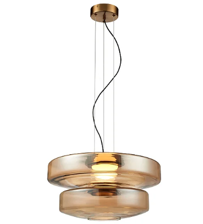 PENDENTE BELLA ART2PD01AB045 ARTSY AMBAR DOURADO 45X22CM 7W 3000K 420LM
