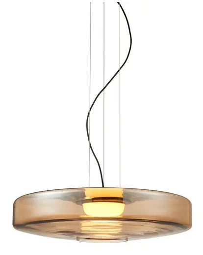 PENDENTE BELLA ART1PD01AB045 ARTSY AMBAR DOURADO 45X11CM 7W 3000K 420LM
