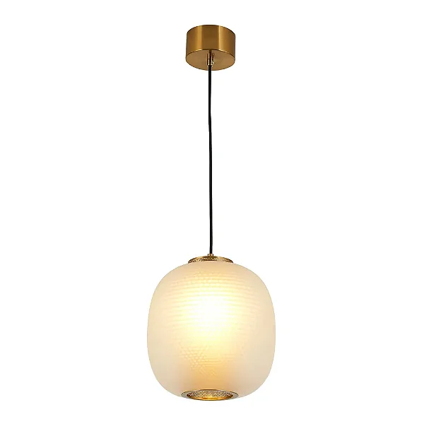 PENDENTE BELLA FRI1PD01JT024 FRISO JATEADO E DOURADO 1XE27 BULBO MAX 40W