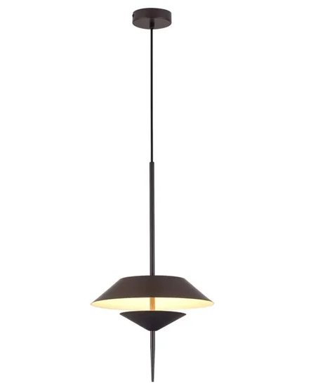 PENDENTE BELLA FLU1PD01MA030 FLUGO MARROM 30X50CM 1XLED INTEGRADO 10W 3000K 600LM IP20