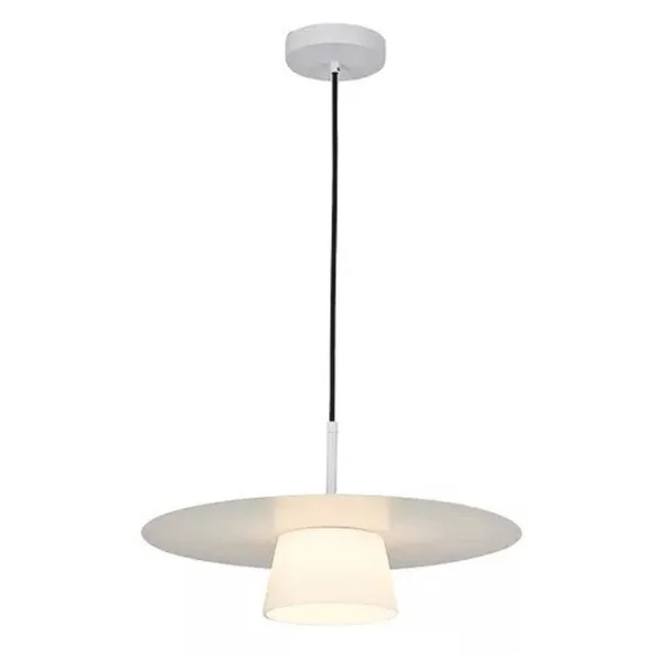PENDENTE BELLA CAP1PD01OW042 CAPELO OFF-WHITE/LEITOSO 42X25CM 1XLED INTEGRADO 7W 2700K