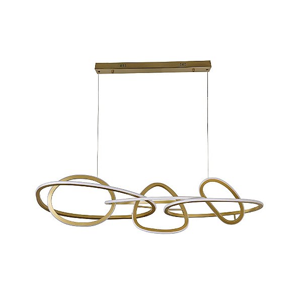 PENDENTE NORDECOR 2710  LED JEDA 83W 3000K OURO CHAMPAGNE