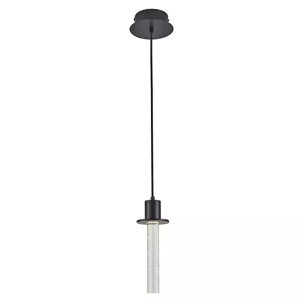 PENDENTE NORDECOR 2767 LED KALU 3W 3000K PT 3W BIVOLT 25XØ9CM ALUMÍNIO E CRISTAL
