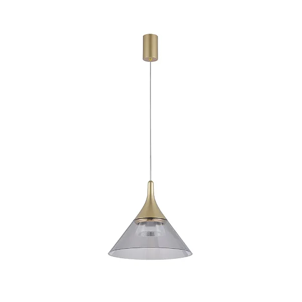 PENDENTE NORDECOR 2695 LED THOM 7W 3000K DOURADO FOSCO