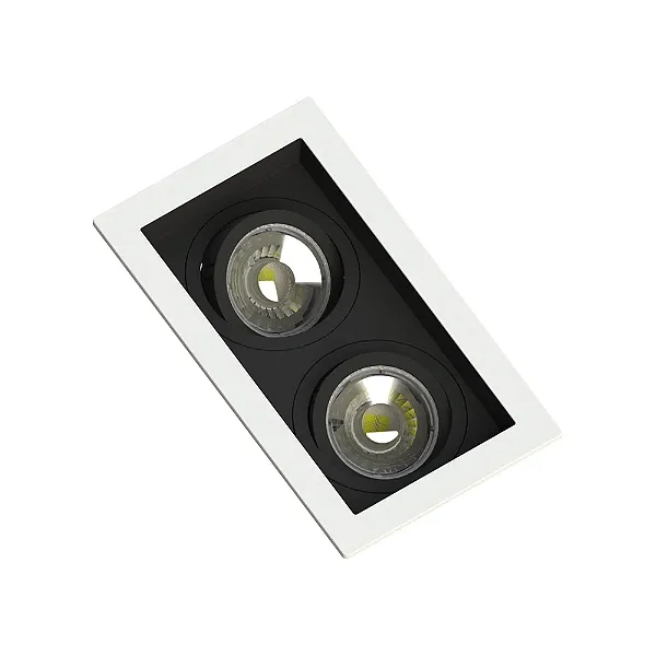 SPOT SAVE ENERGY SE-330.2917 EMBUTIR AR70 MULTI DUPLO FACE RECUADA PRETO/BRANCO GU10
