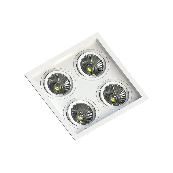 SPOT SAVE ENERGY SE-330.2913 EMBUTIR AR70 QUADRUPLO FACE RECUADA BRANCO GU10