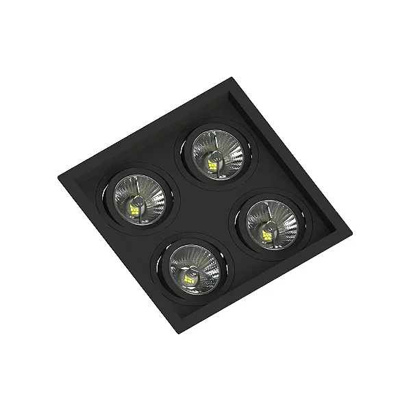 SPOT SAVE ENERGY SE-330.2916 EMBUTIR AR70 QUADRUPLO FACE RECUADA PRETO GU10