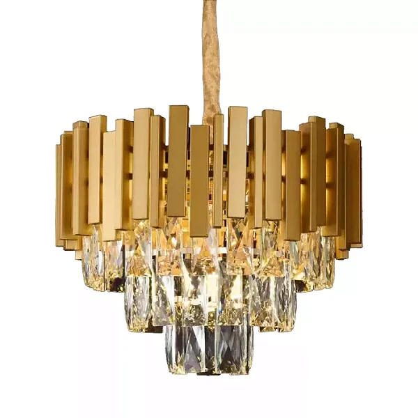 LUSTRE SINDORA DCD00457 METAL DOURADO/ CRISTAL TRANSPARENTE Φ38X28CM E14X5