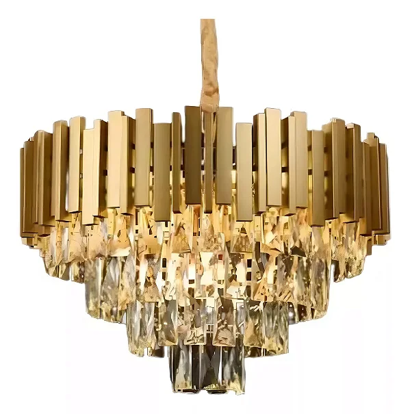 LUSTRE SINDORA DCD00458 METAL DOURADO/ CRISTAL TRANSPARENTE Φ52X33CM E14X9