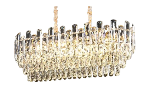 LUSTRE SINDORA DCD00465 METAL DOURADO/ CRISTAL TRANSPARENTE Φ80X30CM E14X8