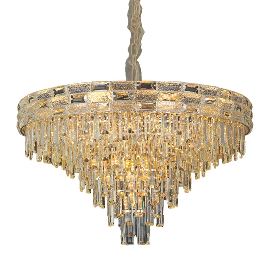 LUSTRE SINDORA DCD01047 METAL DOURADO/ CRISTAL TRANSPARENTE Φ78X46CM E14X19