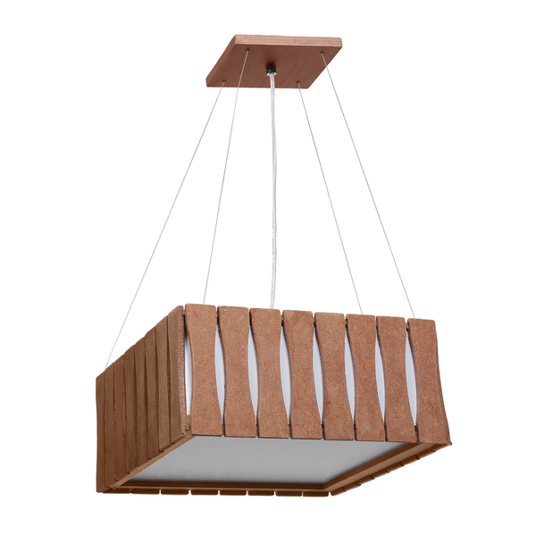 PENDENTE ADRI RQ5005PDML RIPADO QUADRADO 50X50CM 5XE27