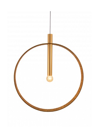 PENDENTE FOX LUSTRES HOOP 5X60CM MADEIRA 1XE27