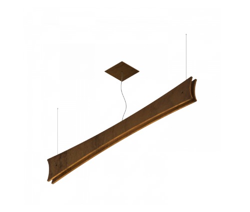 PENDENTE FOX LUSTRES 366 SCALA 16X120X4CM MADEIRA, MDF,  ACRÍLICO E CABO DE AÇO 3000K
