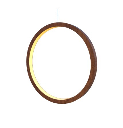 PENDENTE FOX LUSTRES 5008 LED Ø90X4CM MADEIRA, MDF,  ACRÍLICO E CABO DE AÇO 3000K