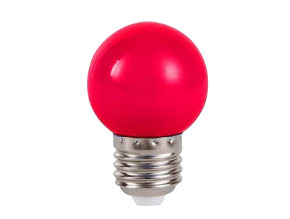 LÂMPADA LUMINATTI LM2101 BOLINHA LED 1W VERMELHA 127V-220V