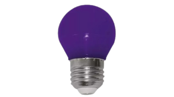 LÂMPADA LUMINATTI LM2106 BOLINHA LED 1W ROXA 127V-220V