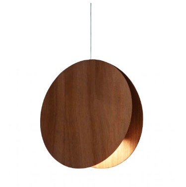 PENDENTE FOX LUSTRES 804 CLEAN Ø35X15CM MADEIRA, MDF, ACRÍLICO, CABO DE AÇO 1XE27