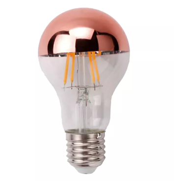 LÂMPADA LUMINATTI LM1063 BULBO LED FILAMENTO DEFLETORA ROSE 4W LUZ AMBAR 127-220V E27