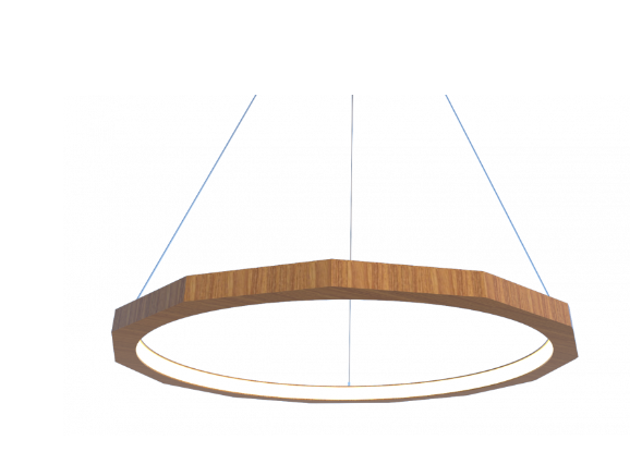 PENDENTE FOX LUSTRES 922 LED 4X4X60CM ACRÍLICO MADEIRA, MDF E CABO DE AÇO
