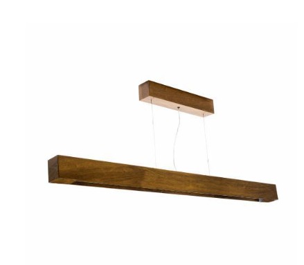 PENDENTE FOX LUSTRES L102 SCALA 8X125X7CM MADEIRA, MDF E CABO DE AÇO 1XT8
