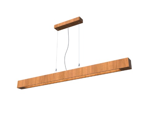 PENDENTE FOX LUSTRES L104 SCALA 11X135X6CM MADEIRA, MDF, ACRÍLICO E CABO DE AÇO 3000K