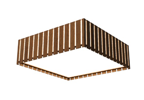 PLAFON FOX LUSTRES P46 16X50X50CM MADEIRA MDF E ACRILICO 4XE27