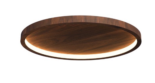 PLAFON FOX LUSTRES P67 Ø8X65CM MADEIRA MDF E ACRILICO 3000K