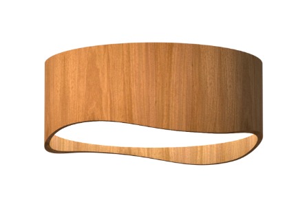 PLAFON FOX LUSTRES P86 Ø60X16CM MADEIRA MDF E ACRÍLICO 5XE27