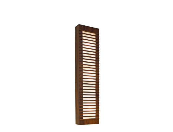 ARANDELA FOX LUSTRES AR05-B RIPADA 50X20X9CM MADEIRA MDF E ACRÍLICO 2XE27