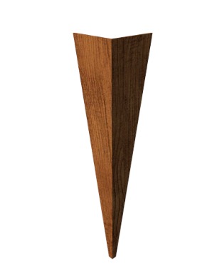 ARANDELA FOX LUSTRES AR61 FACETADO 90X25X13CM MADEIRA E  MDF 1XE27