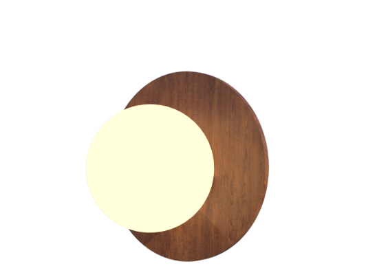 ARANDELA FOX LUSTRES AR80 ORB 20X20X13CM MADEIRA, MDF, ACRÍLICO E VIDRO 1XG9