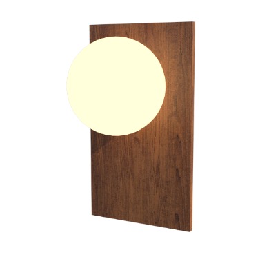 ARANDELA FOX LUSTRES AR85 ORB 32X17X13CM MADEIRA, MDF E VIDRO 1XG9