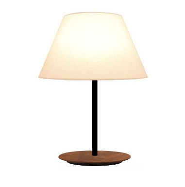 ABAJUR FOX LUSTRES 5319 CLEAN Ø40X56CM MADEIRA, MDF, AÇO CARBONO E CÚPULA DE TECIDO 1XE27